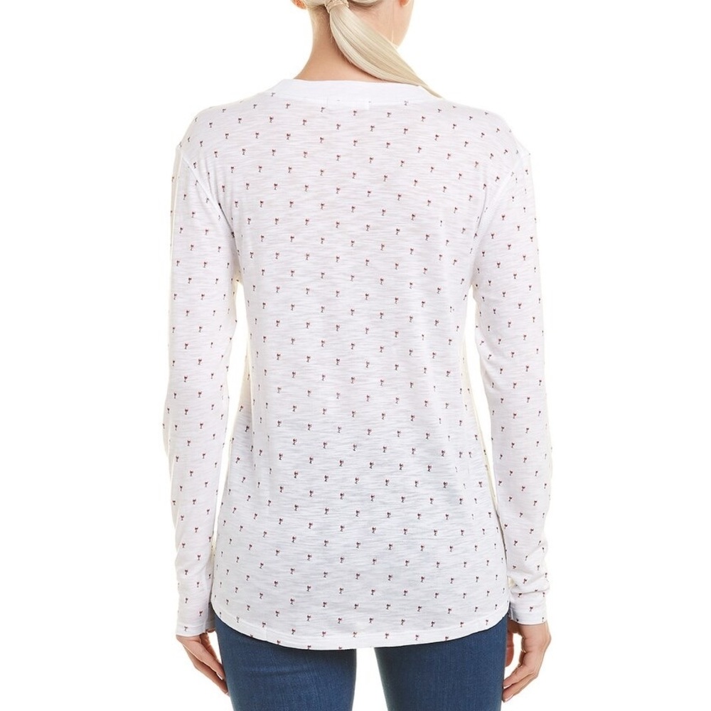 CHRLDR Wino Long Sleeve White High Los Tee Shirt - Picture 2 of 8